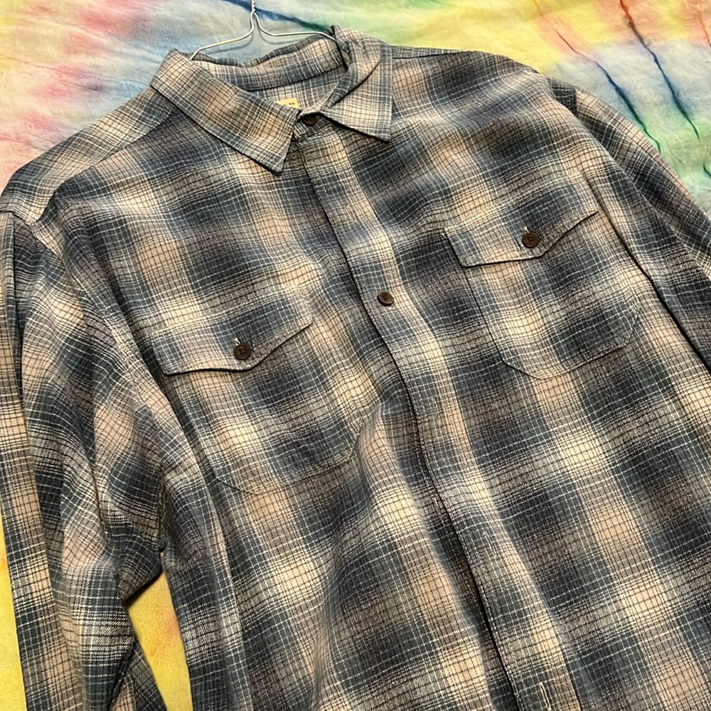 XL Blue / Grey Flannel button down